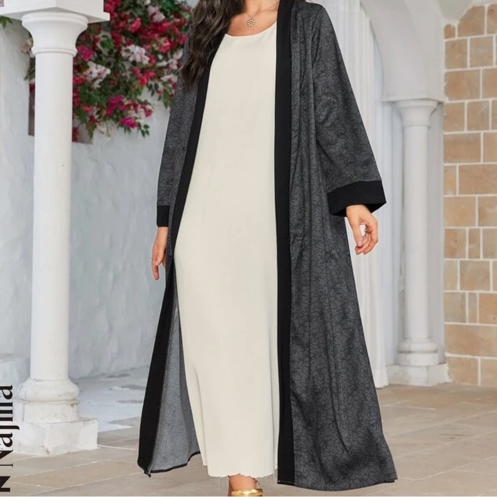 Floral abaya kimono
